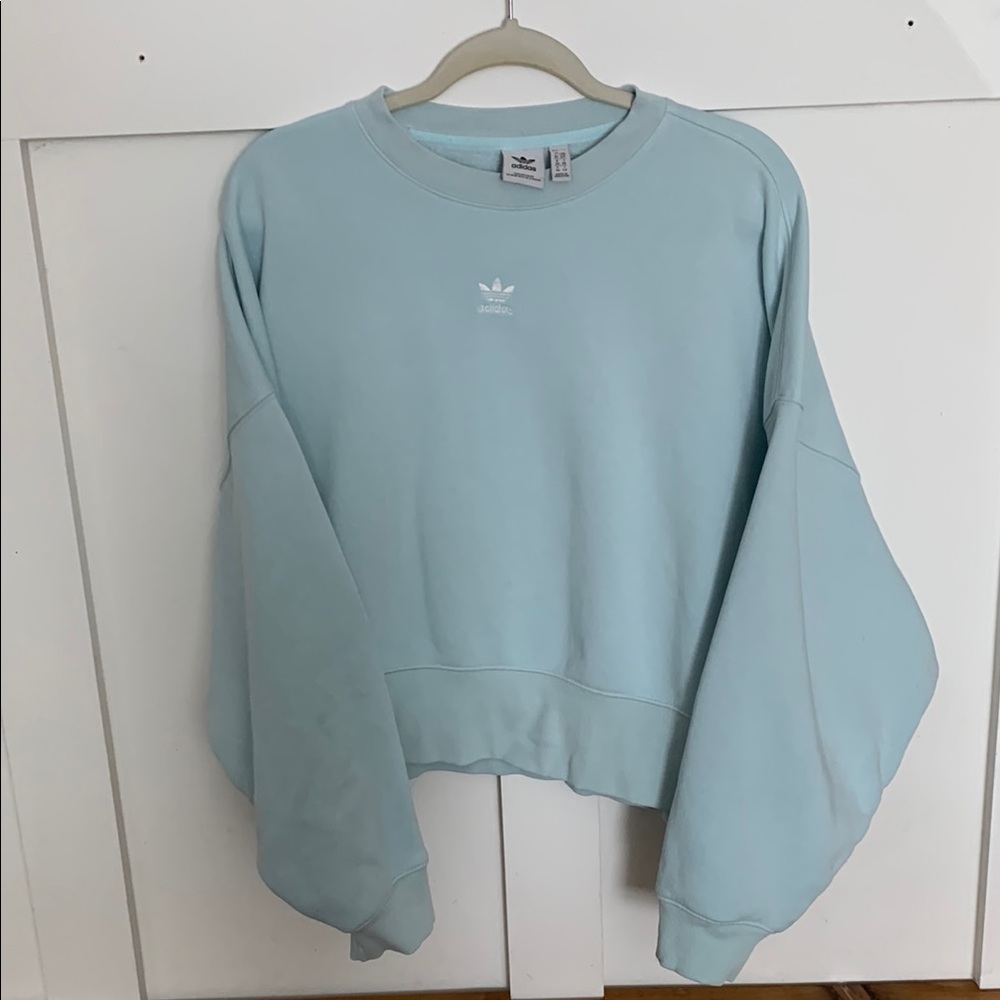 Adidas sky blue sweatshirt